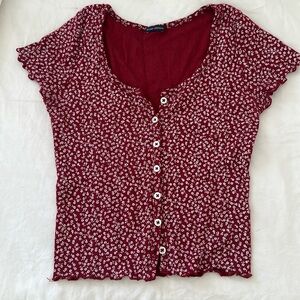 Brandy Melville Floral Zelly Top